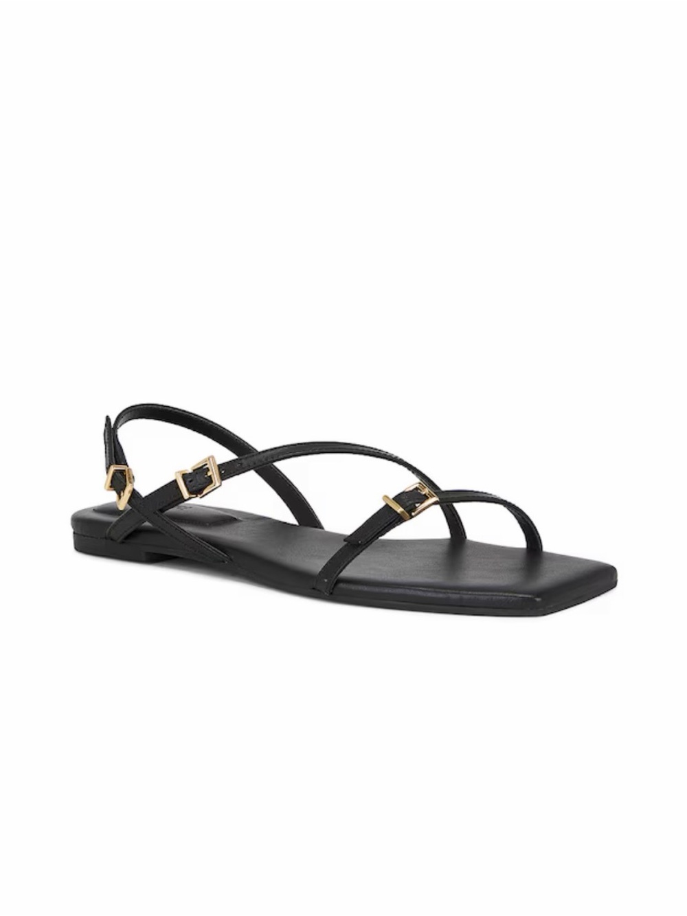 Simkhai 37 Carey Black Leather Slingback Sandals Strappy - Picture 3 of 8